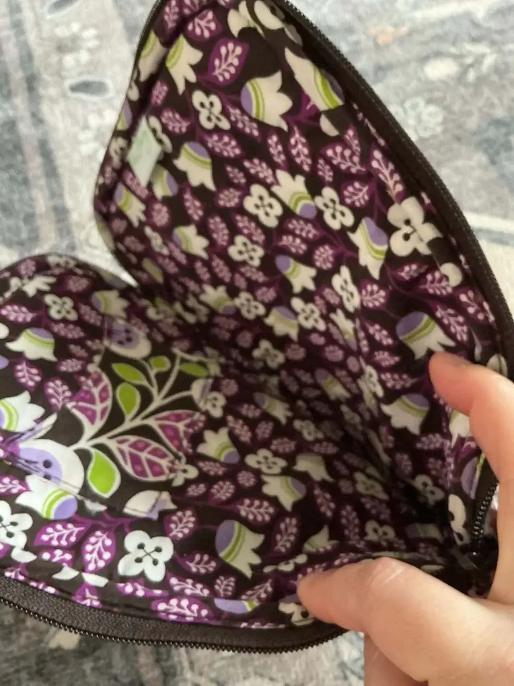 Vera Bradley Plum Petals Quilted Zip-Around E-Reader Tablet Sleeve